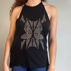 Geometric Halter Tank Top